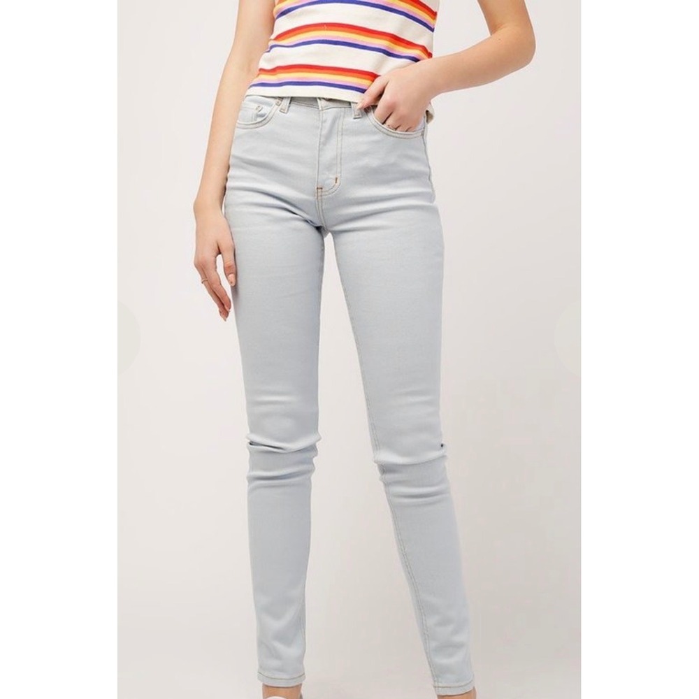 Women's Naked & Famous The High Rise Skinny‎ Jeans 26 Powder Blue Denim Hipster